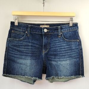 Kut from the Kloth Gidget Fray Short Dark Wash Size 4
